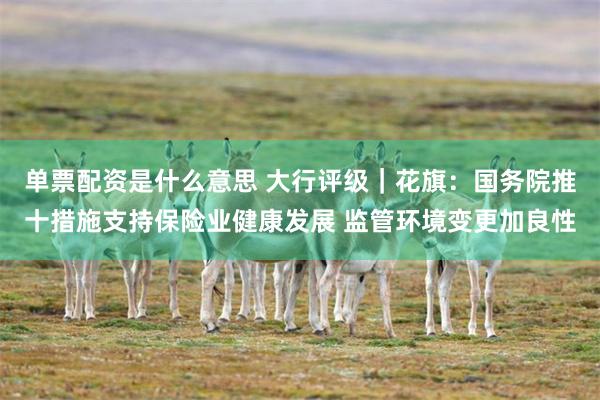 单票配资是什么意思 大行评级｜花旗：国务院推十措施支持保险业健康发展 监管环境变更加良性