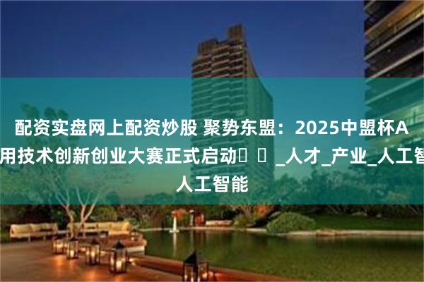 配资实盘网上配资炒股 聚势东盟：2025中盟杯AI应用技术创新创业大赛正式启动​​_人才_产业_人工智能