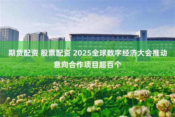 期货配资 股票配资 2025全球数字经济大会推动意向合作项目超百个